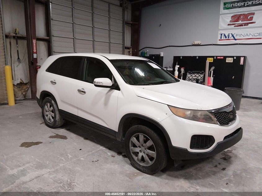 2011 Kia Sorento VIN 5XYKT3A11BG002488 IAAI salvage auction — LEFT FRONT, Salvage (Alabama), sold $600 on 2026-07-29 (photo 1)