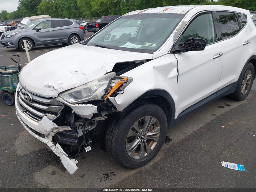 2014 Hyundai Santa fe VIN 5XYZTDLB9EG146921 IAAI salvage auction — FRONT END, Salvage (Pennsylvania), sold $700 on 2026-07-12 (photo 6)