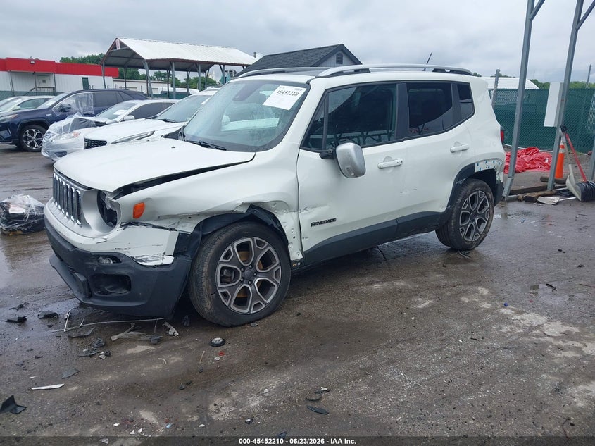 2016 Jeep Renegade VIN ZACCJBDT3GPD28673 IAAI salvage auction — FRONT & REAR, Salvage - Greater Than 75% (Maryland), sold $700 on 2026-07-17 (photo 2)