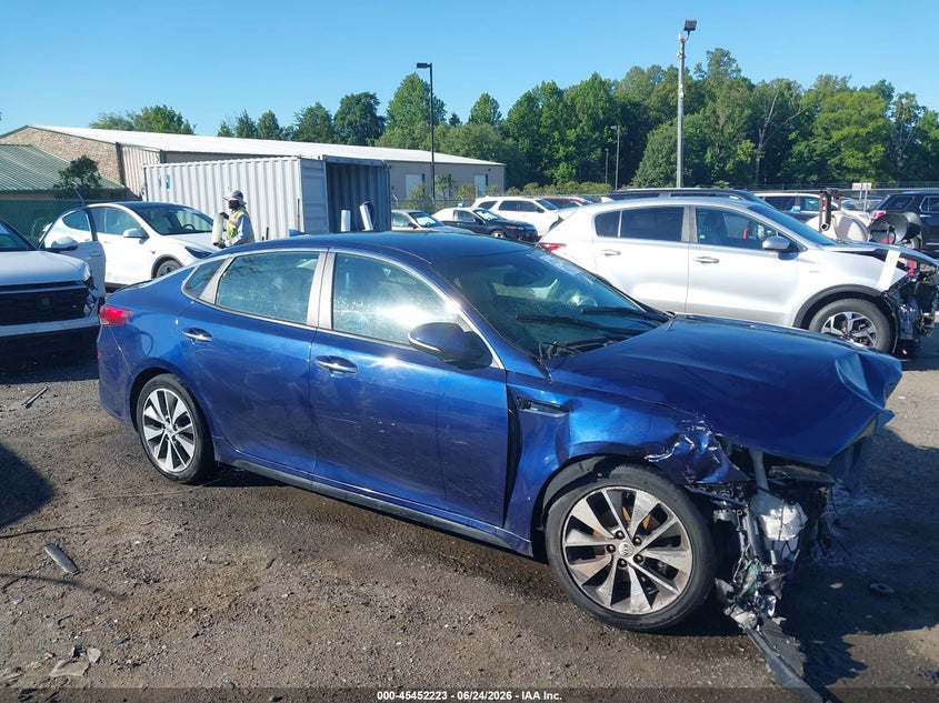 2019 Kia Optima VIN 5XXGT4L39KG285639 IAAI salvage auction — FRONT END, Salvage Title, sold $675 on 2026-07-26 (photo 1)