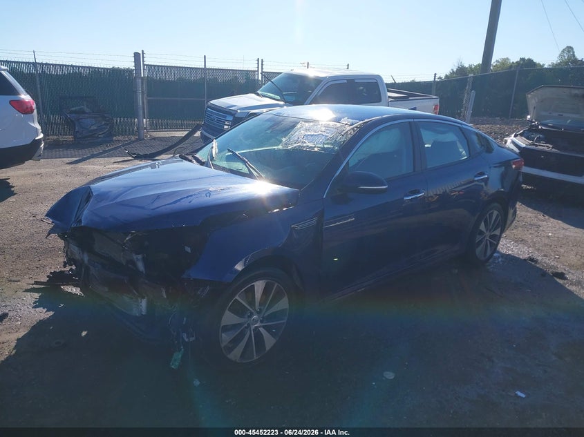 2019 Kia Optima VIN 5XXGT4L39KG285639 IAAI salvage auction — FRONT END, Salvage Title, sold $675 on 2026-07-26 (photo 2)