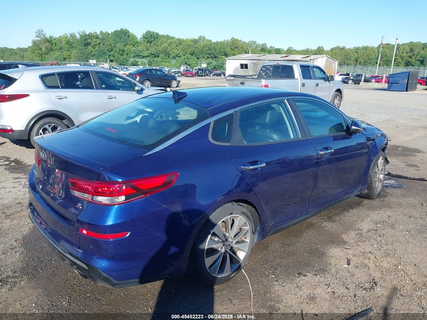 2019 Kia Optima VIN 5XXGT4L39KG285639 IAAI salvage auction — FRONT END, Salvage Title, sold $675 on 2026-07-26 (photo 4)