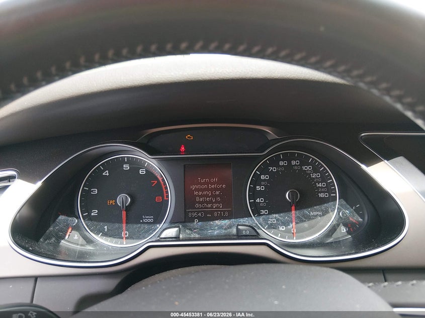 2014 Audi A4 VIN WAUAFAFL2EN018873 IAAI salvage auction — FRONT END, Rebuildable (Florida), sold $2,400 on 2026-07-16 (photo 7)