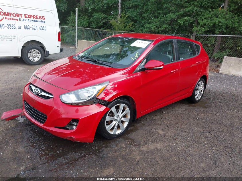2013 Hyundai Accent VIN KMHCU5AE0DU100201 IAAI salvage auction — FRONT END, Salvage Title, sold $475 on 2026-07-15 (photo 2)