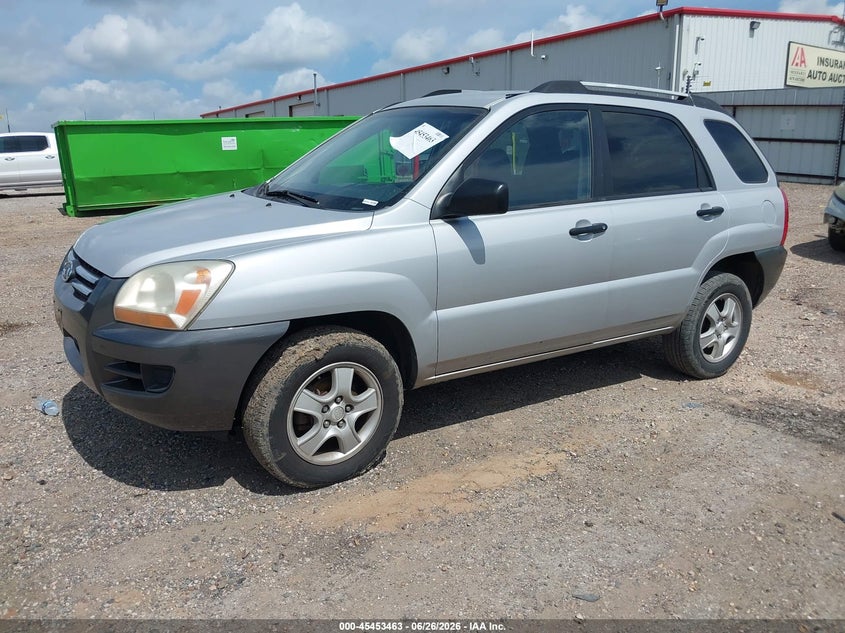 2008 Kia Sportage VIN KNDJF724X87476822 IAAI salvage auction — NORMAL WEAR, Clear (Alabama), sold $600 on 2026-07-13 (photo 2)