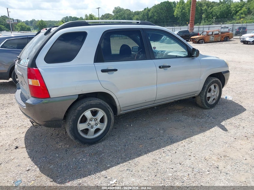 2008 Kia Sportage VIN KNDJF724X87476822 IAAI salvage auction — NORMAL WEAR, Clear (Alabama), sold $600 on 2026-07-13 (photo 4)