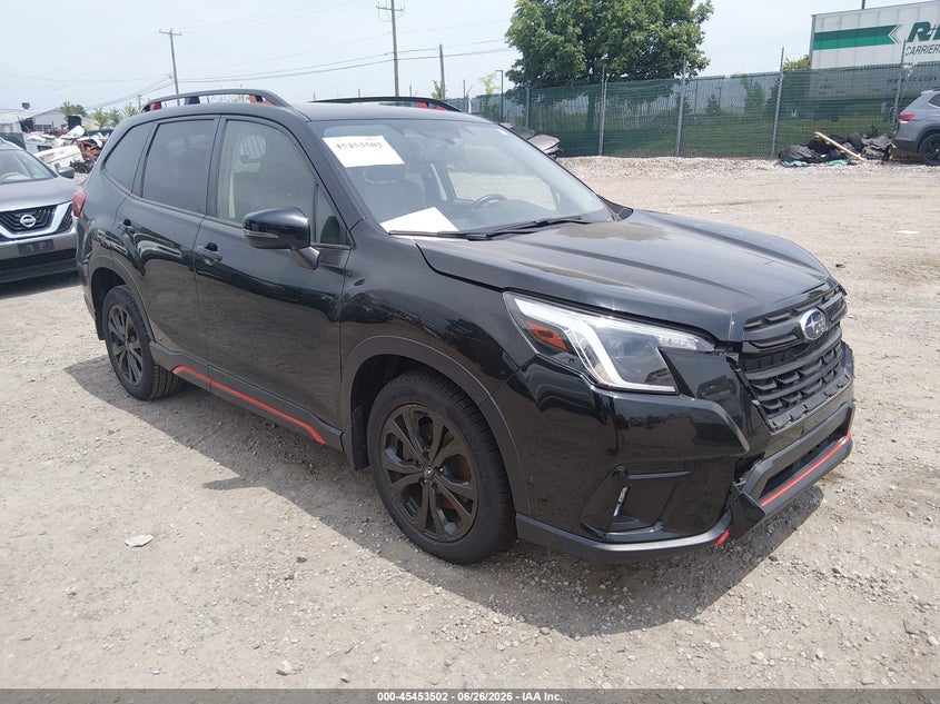 2023 Subaru Forester VIN JF2SKAJC4PH452337 IAAI salvage auction — LEFT FRONT, Salvage Title, sold $9,000 on 2026-07-16 (photo 1)