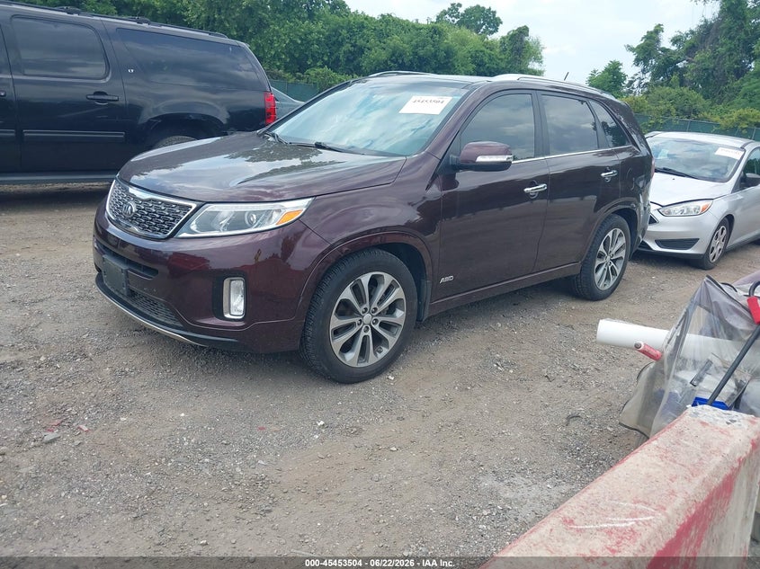 2014 Kia Sorento VIN 5XYKWDA7XEG538605 IAAI salvage auction — NORMAL WEAR, Clear (Maryland), sold $1,600 on 2026-07-16 (photo 2)