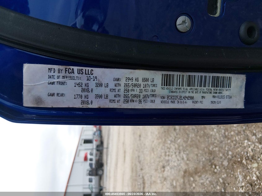 2021 Dodge Challenger VIN 2C3CDZFJ4MH517071 IAAI salvage auction — UNKNOWN, Salvage (Arkansas), sold $20,400 on 2026-07-30 (photo 9)