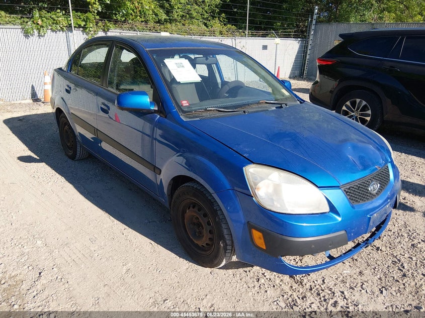 2007 Kia Rio VIN KNADE123876279346 IAAI salvage auction — FRONT END, Clear (Wisconsin), sold $250 on 2026-07-08 (photo 1)