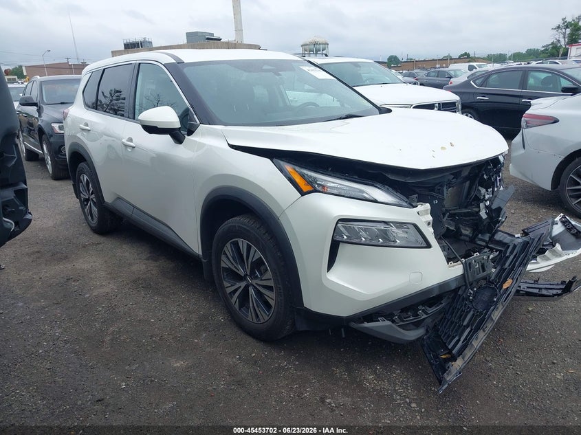 2021 Nissan Rogue VIN 5N1AT3BB3MC755607 IAAI salvage auction — FRONT END, Salvage Title, sold $3,750 on 2026-07-29 (photo 1)