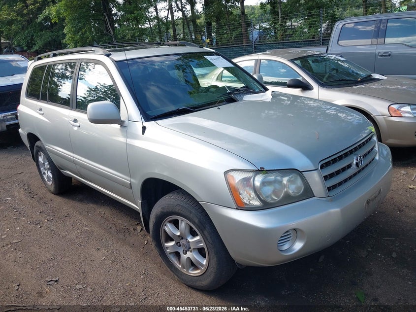 2003 Toyota Highlander VIN JTEHF21A130115243 IAAI salvage auction — NORMAL WEAR, Clear (Virginia), sold $475 on 2026-07-09 (photo 1)