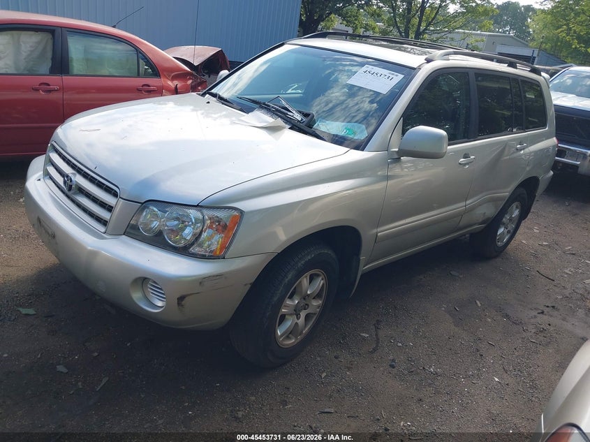 2003 Toyota Highlander VIN JTEHF21A130115243 IAAI salvage auction — NORMAL WEAR, Clear (Virginia), sold $475 on 2026-07-09 (photo 2)