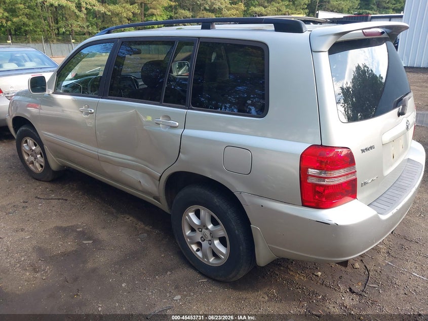 2003 Toyota Highlander VIN JTEHF21A130115243 IAAI salvage auction — NORMAL WEAR, Clear (Virginia), sold $475 on 2026-07-09 (photo 3)