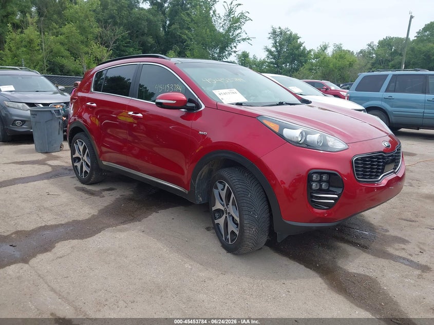2019 Kia Sportage VIN KNDPRCA61K7597887 IAAI salvage auction — LEFT FRONT, Salvage (Kansas), sold $2,800 on 2026-07-29 (photo 1)