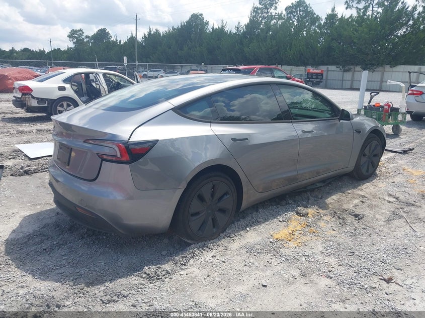 2025 Tesla Model 3 VIN 5YJ3E1EA4SF021119 IAAI salvage auction — FRONT END, Salvage Title, sold $14,250 on 2026-07-30 (photo 4)