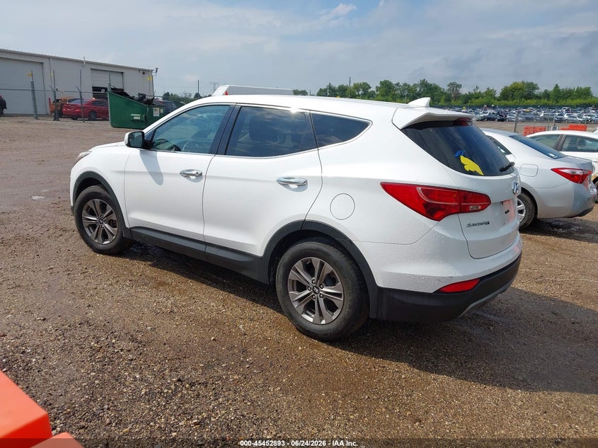 2015 Hyundai Santa fe VIN 5XYZTDLB1FG300474 IAAI salvage auction — LEFT REAR, Clear (Illinois), sold $1,600 on 2026-07-15 (photo 3)