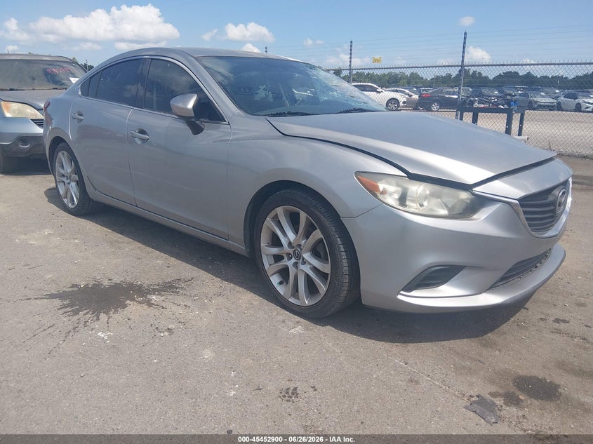 2015 Mazda 6 VIN JM1GJ1V53F1218233 IAAI salvage auction — FRONT END, Salvage Title, sold $1,475 on 2026-08-24 (photo 1)
