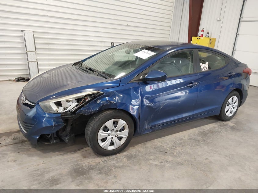 2016 Hyundai Elantra VIN 5NPDH4AE1GH697056 IAAI salvage auction — REAR END, Salvage Title, sold $1,200 on 2026-08-22 (photo 2)