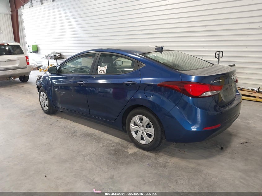 2016 Hyundai Elantra VIN 5NPDH4AE1GH697056 IAAI salvage auction — REAR END, Salvage Title, sold $1,200 on 2026-08-22 (photo 3)