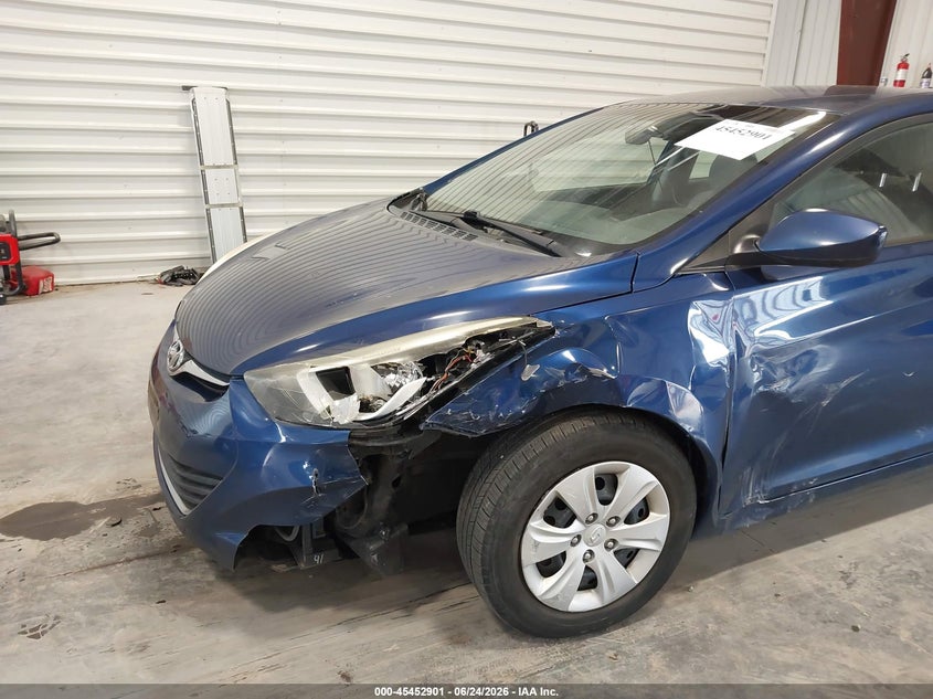 2016 Hyundai Elantra VIN 5NPDH4AE1GH697056 IAAI salvage auction — REAR END, Salvage Title, sold $1,200 on 2026-08-22 (photo 6)