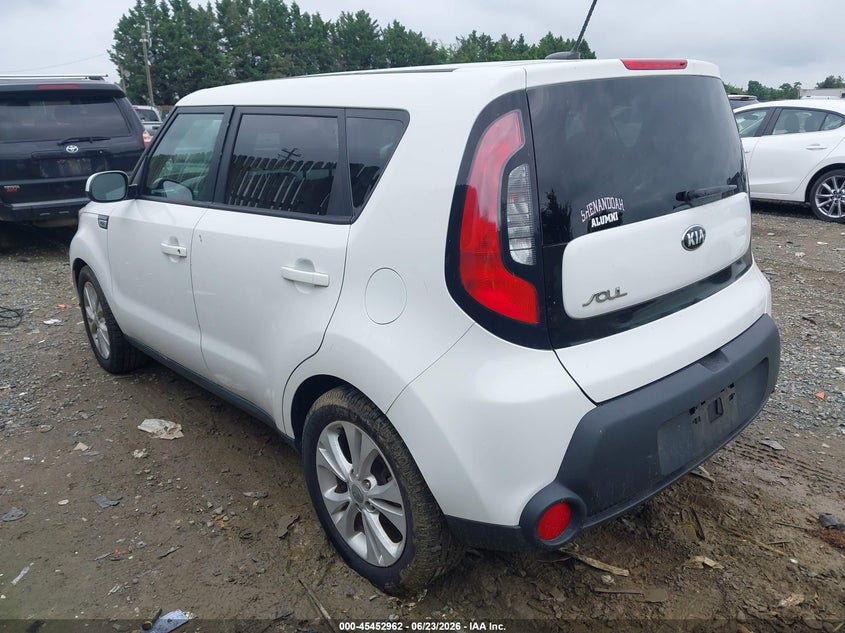 2015 Kia Soul VIN KNDJP3A57F7152191 IAAI salvage auction — NORMAL WEAR, Clear (Virginia), sold $875 on 2026-07-13 (photo 3)