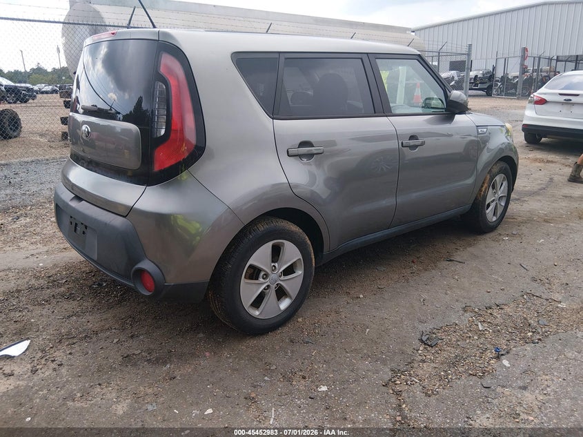 2016 Kia Soul VIN KNDJN2A29G7340511 IAAI salvage auction — REPOSSESSION, Salvage Title, sold $250 on 2026-07-22 (photo 4)