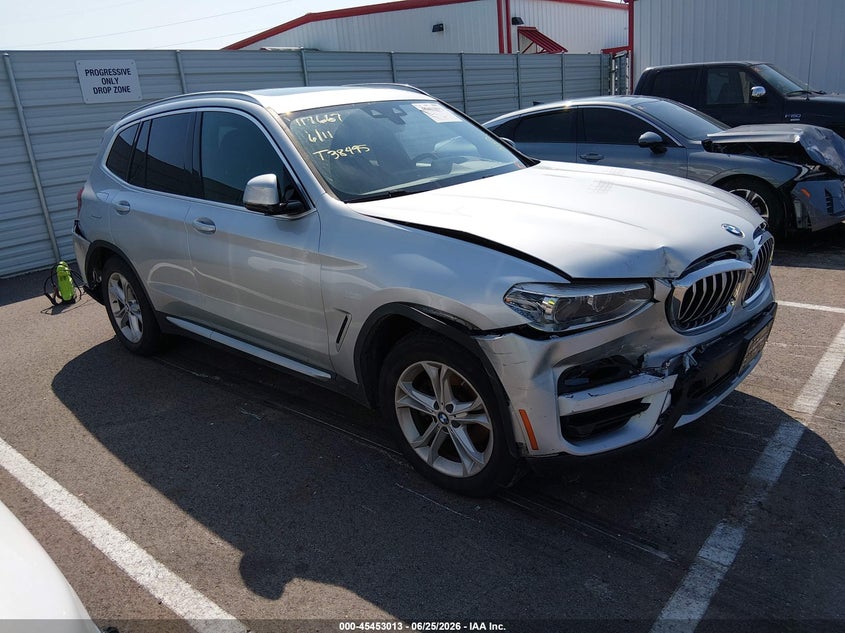 2020 BMW X3 VIN 5UXTY5C09LLT38495 IAAI salvage auction — FRONT & REAR, Salvage (Tennessee), sold $7,100 on 2026-07-31 (photo 1)