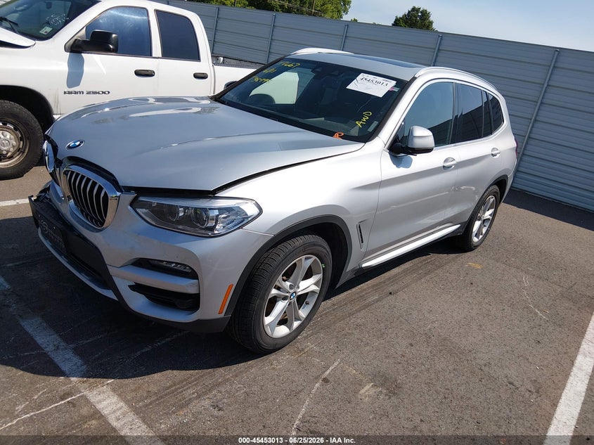 2020 BMW X3 VIN 5UXTY5C09LLT38495 IAAI salvage auction — FRONT & REAR, Salvage (Tennessee), sold $7,100 on 2026-07-31 (photo 2)