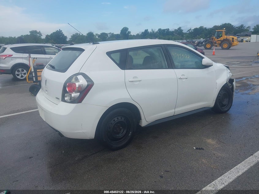 2009 Pontiac Vibe VIN 5Y2SP67899Z446773 IAAI salvage auction — RIGHT FRONT, Clear (Indiana), sold $25 on 2026-07-31 (photo 4)