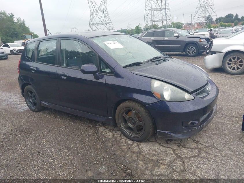 2008 Honda Fit VIN JHMGD37698S038405 IAAI salvage auction — LEFT SIDE, Salvage (Pennsylvania), sold $575 on 2026-07-10 (photo 1)