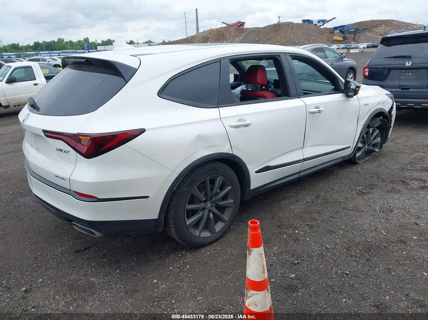 2025 Acura Mdx VIN 5J8YE1H01SL010070 IAAI salvage auction — RIGHT FRONT, Salvage Title, sold $20,200 on 2026-07-28 (photo 4)