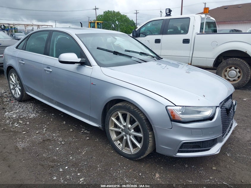 2015 Audi A4 VIN WAUFFAFL5FN005140 IAAI salvage auction — LEFT FRONT, Mv-907A (New York), sold $2,150 on 2026-07-08 (photo 1)