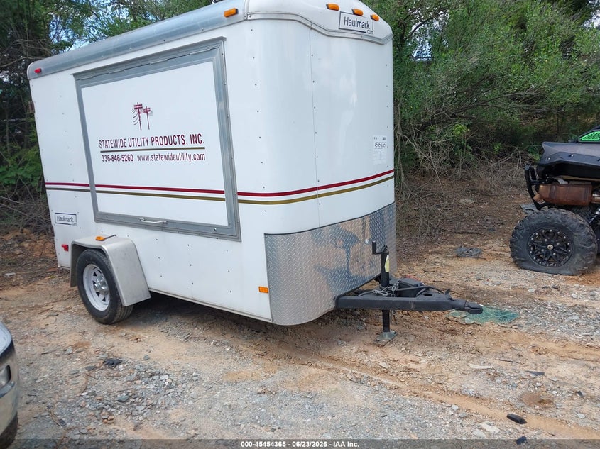 2012 Haul mark ind Unknown VIN 16HCB1018CG099546 IAAI salvage auction — REAR END, Salvage (North Carolina), sold $100 on 2026-07-13 (photo 1)