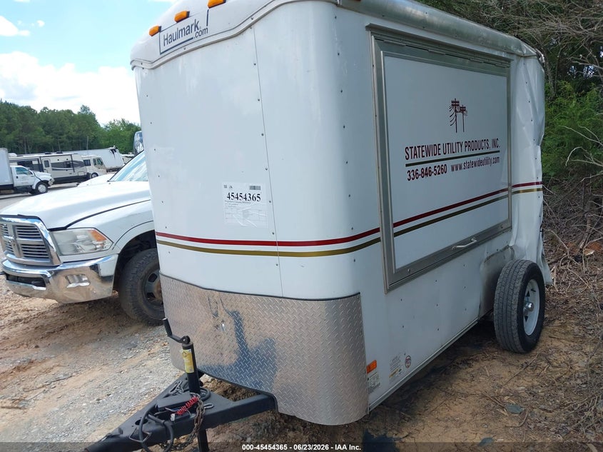 2012 Haul mark ind Unknown VIN 16HCB1018CG099546 IAAI salvage auction — REAR END, Salvage (North Carolina), sold $100 on 2026-07-13 (photo 2)