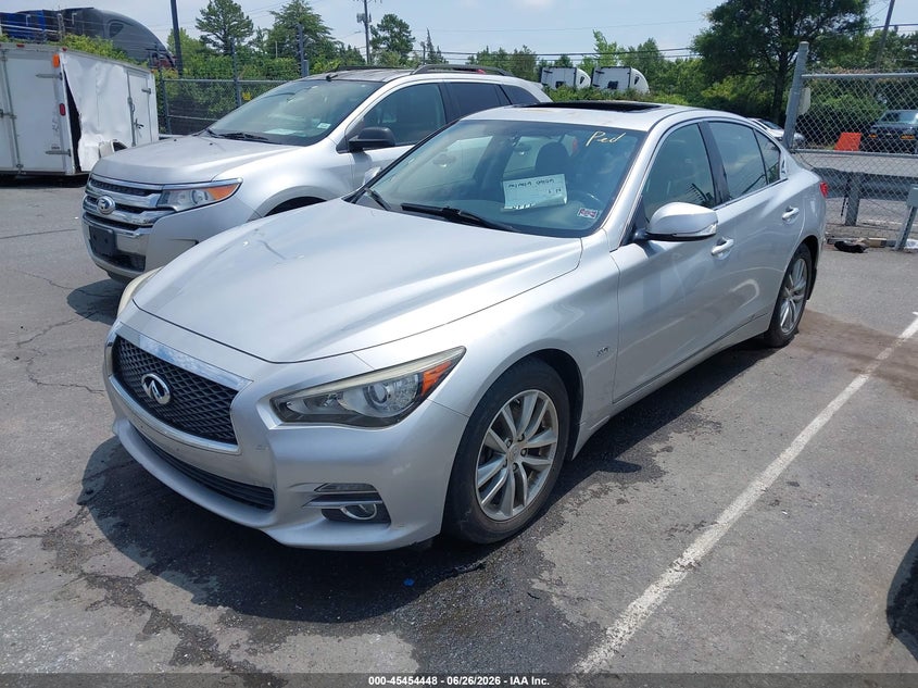 2017 Infiniti Q50 VIN JN1EV7AR7HM832424 IAAI salvage auction — NORMAL WEAR, Salvage Rebuilt (North Carolina), sold $1,500 on 2026-07-20 (photo 2)