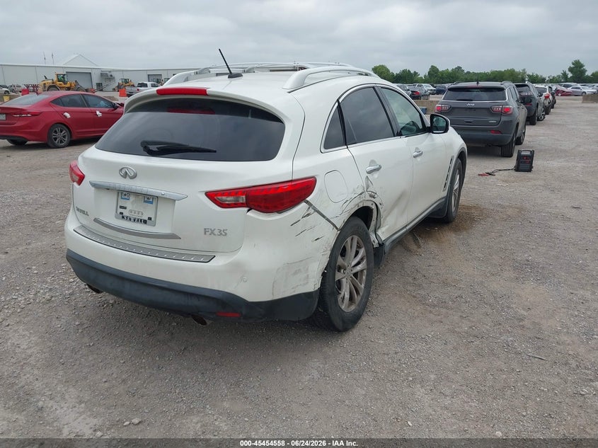 2011 Infiniti Fx35 VIN JN8AS1MW0BM141461 IAAI salvage auction — REAR END, Salvage (Texas), sold $1,225 on 2026-07-22 (photo 4)