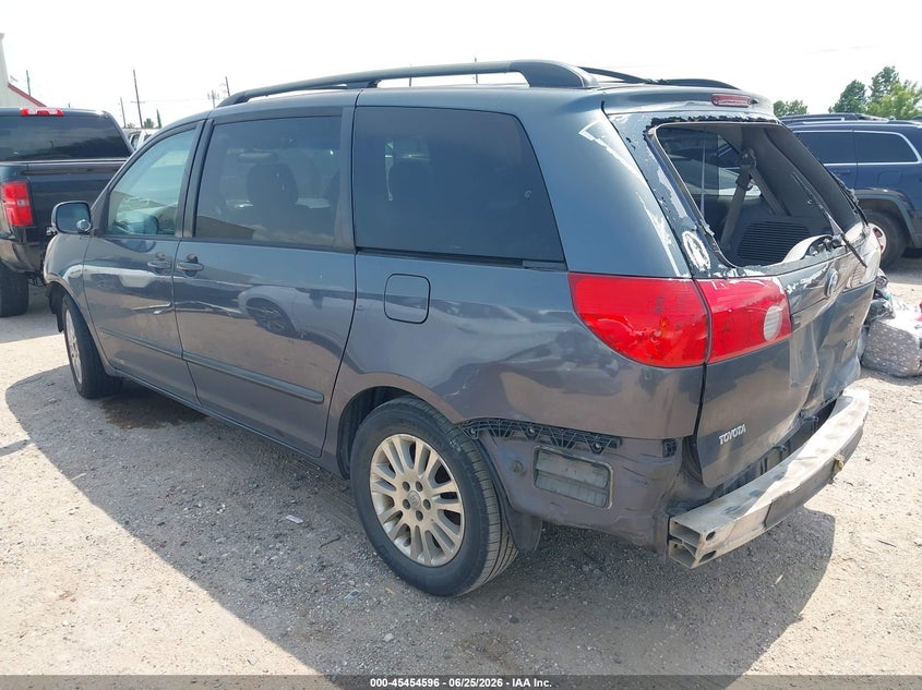 2007 Toyota Sienna VIN 5TDZK22C47S033918 IAAI salvage auction — REAR END, Salvage (Texas), sold $850 on 2026-07-09 (photo 3)