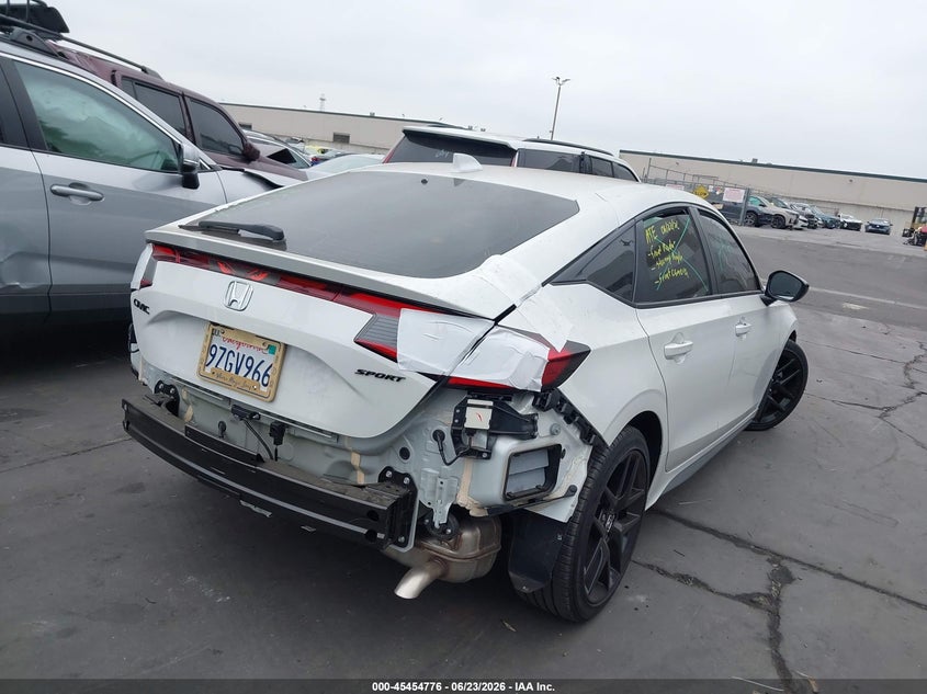 2026 Honda Civic VIN 19XFL2H89TE016815 IAAI salvage auction — LEFT SIDE, Salvage Title, sold $7,500 on 2026-07-25 (photo 4)