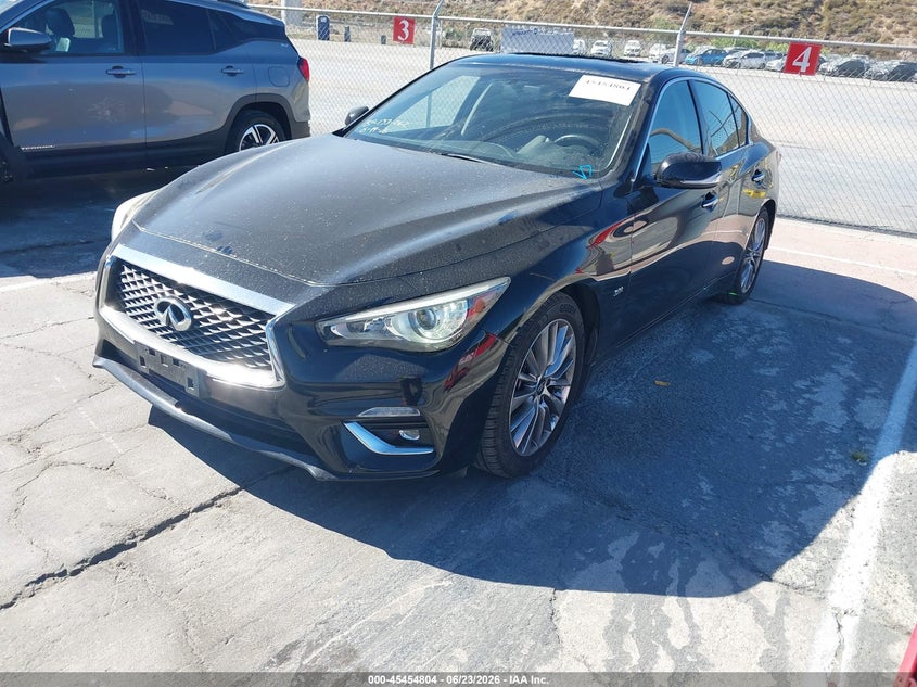 2019 Infiniti Q50 VIN JN1EV7AP9KM542028 IAAI salvage auction — ROOF, Clear - Dealer Only (California), sold $6,700 on 2026-07-29 (photo 2)