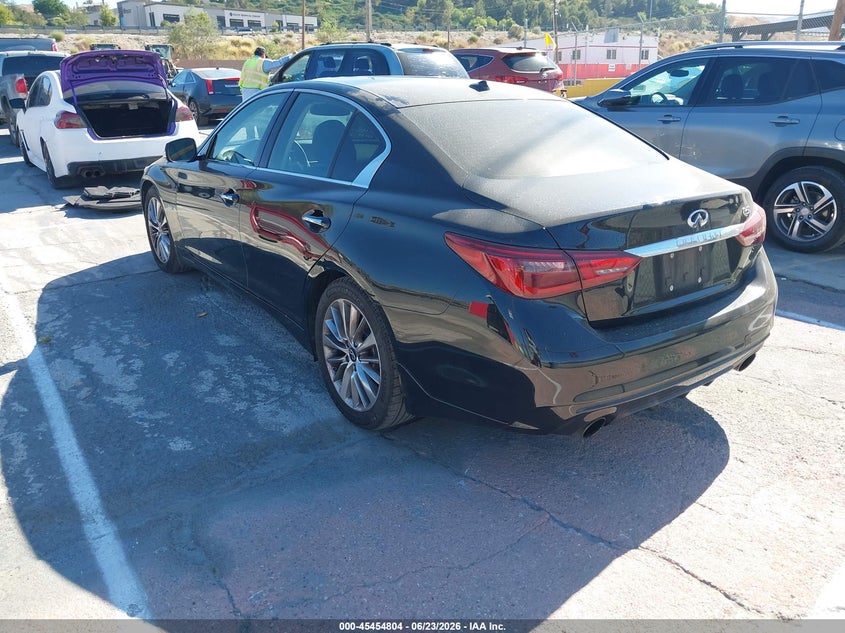 2019 Infiniti Q50 VIN JN1EV7AP9KM542028 IAAI salvage auction — ROOF, Clear - Dealer Only (California), sold $6,700 on 2026-07-29 (photo 3)