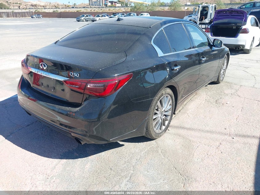 2019 Infiniti Q50 VIN JN1EV7AP9KM542028 IAAI salvage auction — ROOF, Clear - Dealer Only (California), sold $6,700 on 2026-07-29 (photo 4)