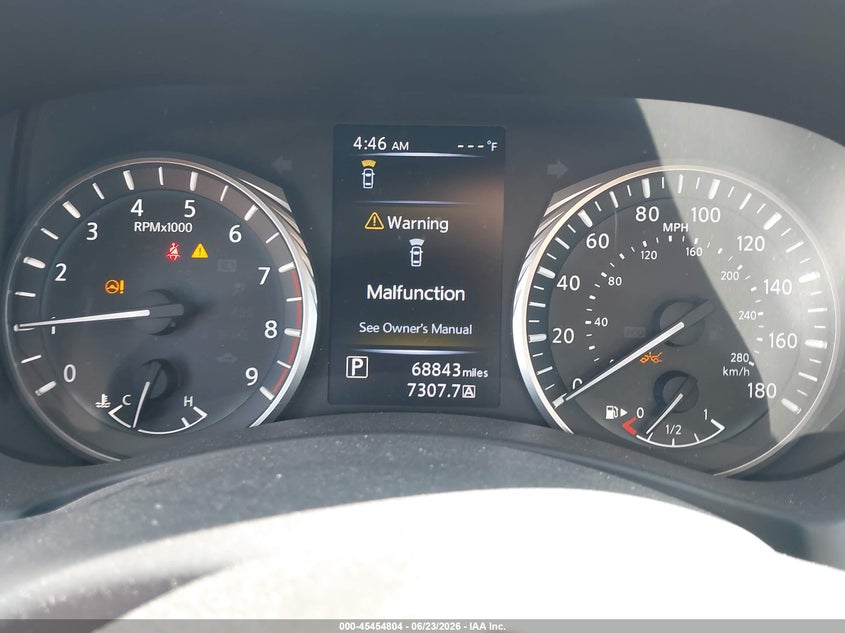 2019 Infiniti Q50 VIN JN1EV7AP9KM542028 IAAI salvage auction — ROOF, Clear - Dealer Only (California), sold $6,700 on 2026-07-29 (photo 7)