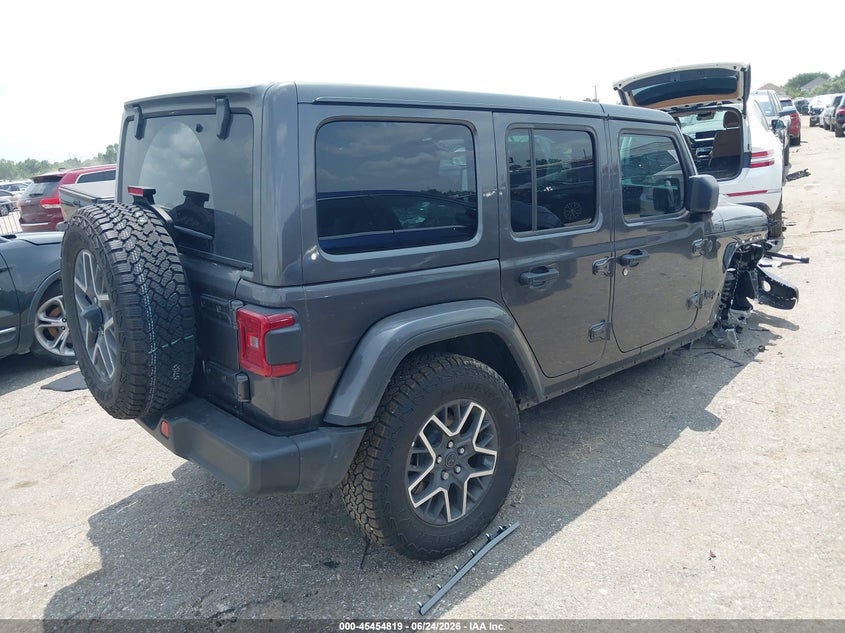 2025 Jeep Wrangler / VIN 1C4PJXEG2SW567949 IAAI salvage auction — RIGHT FRONT, Original (Texas), sold $19,600 on 2026-09-23 (photo 4)