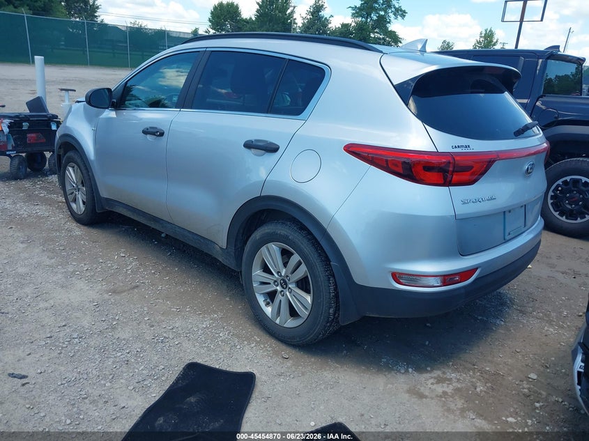 2017 Kia Sportage VIN KNDPMCAC2H7238237 IAAI salvage auction — FRONT END, Salvage (Kentucky), sold $2,350 on 2026-07-22 (photo 3)