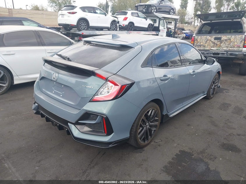 2020 Honda Civic VIN SHHFK7H43LU414124 IAAI salvage auction — THEFT, Salvage Title, sold $8,700 on 2026-07-17 (photo 4)