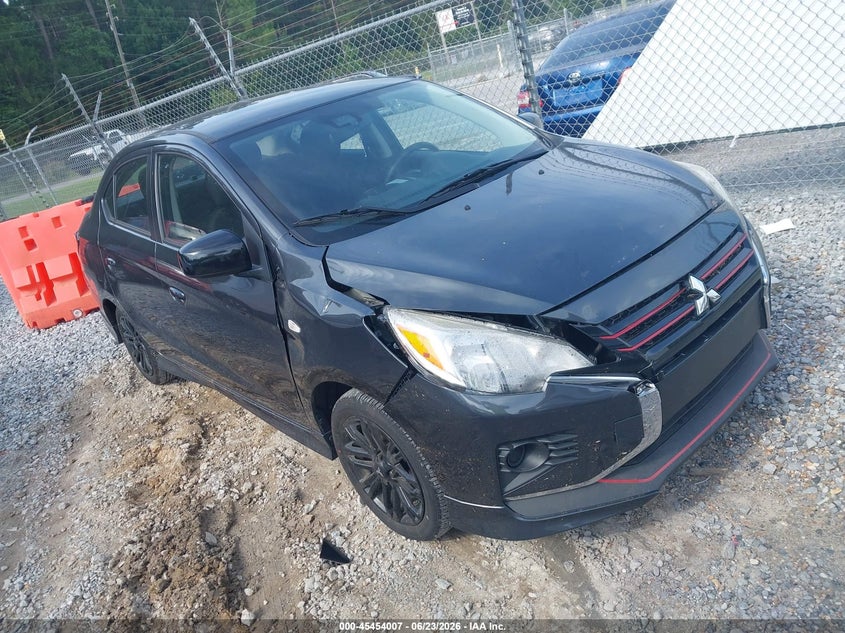 2024 Mitsubishi Mirage VIN ML32FUFJ4RHF14436 IAAI salvage auction — WATER/FLOOD, Salvage Title, sold $0 on 2026-09-27 (photo 1)