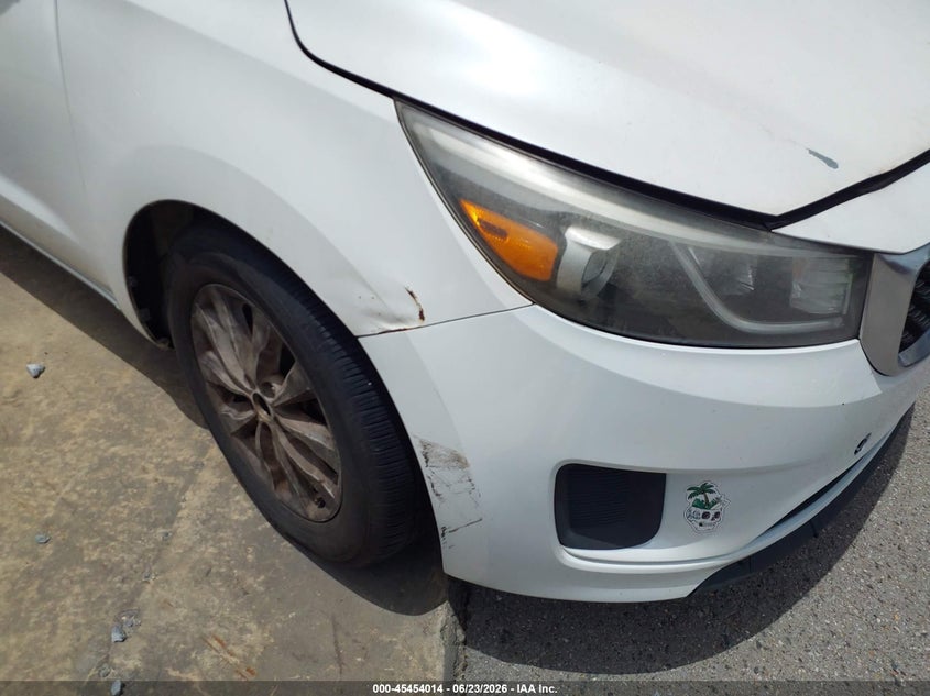 2015 Kia SEDONA VIN KNDMC5C1XF6053482 IAAI salvage auction — FRONT END, Clear (Louisiana), sold $1,000 on 2026-07-07 (photo 6)