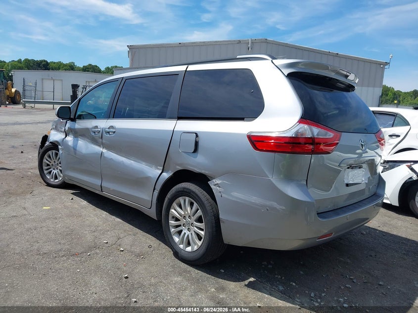 2017 Toyota Sienna VIN 5TDYZ3DCXHS891101 IAAI salvage auction — SIDE, Salvage (North Carolina), sold $2,900 on 2026-07-23 (photo 3)