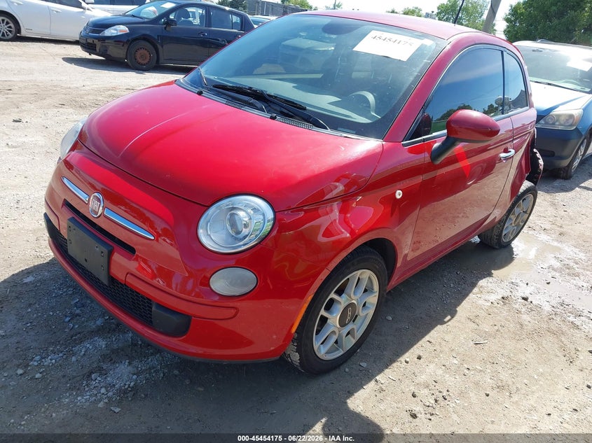 2015 Fiat 500 VIN 3C3CFFAR5FT520111 IAAI salvage auction — LEFT REAR, Salvage (Illinois), sold $300 on 2026-08-11 (photo 2)